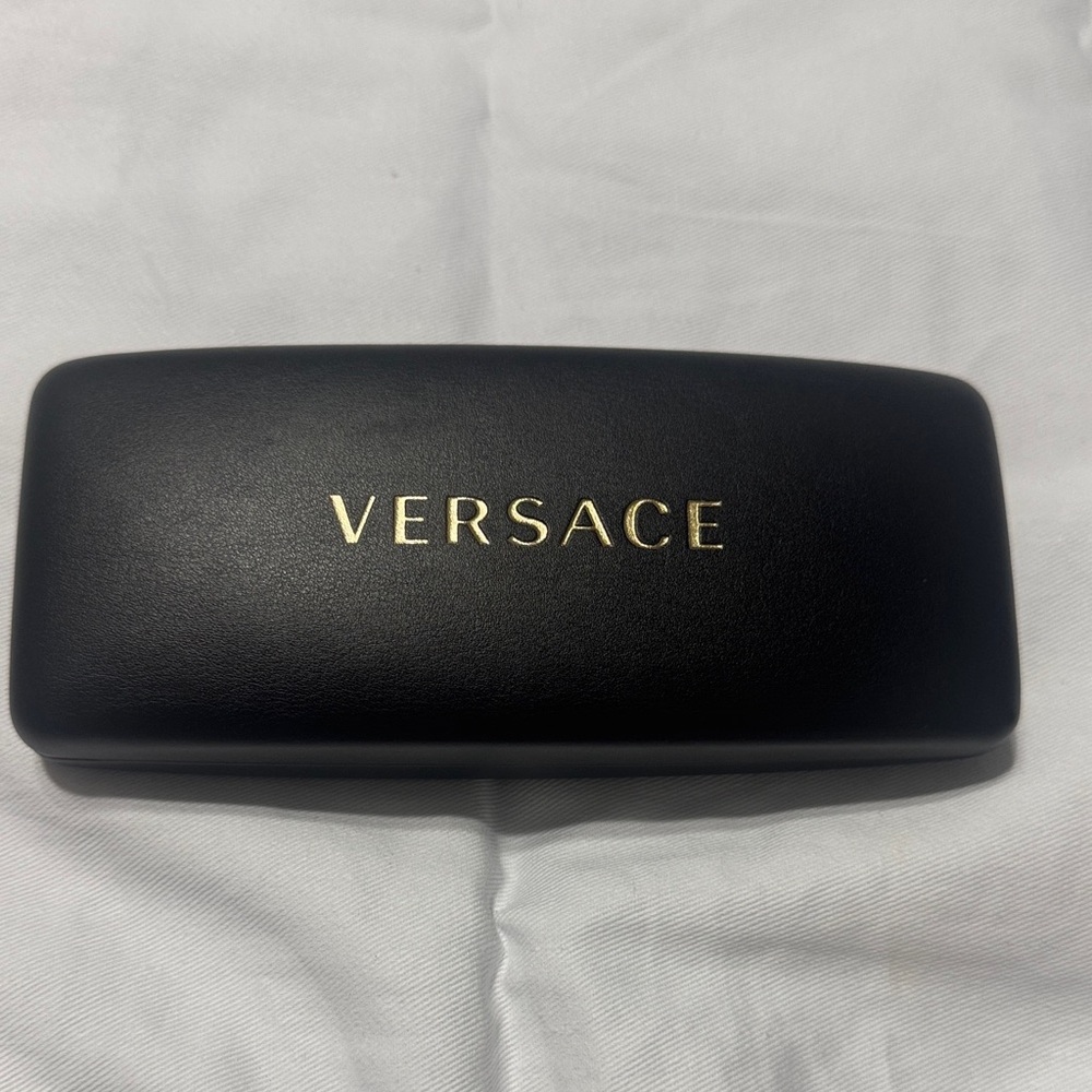 Versace Black Sunglasses Case with Gold Logo